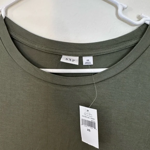 GAP Olive Green T-Shirt Dress - Picture 3 of 3